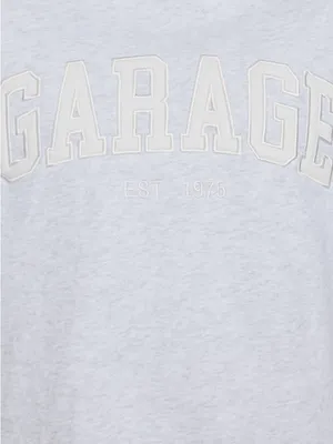 NWOT Garage Ultra Fleece oversized hoodie with pockets size s/m gray/snow white thumbnail 12