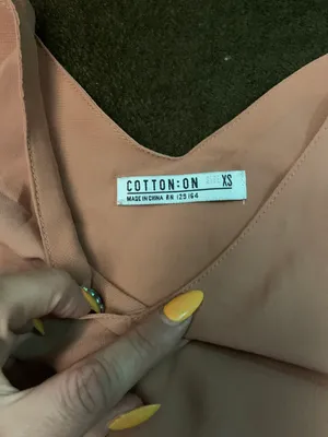 XS Mustard Beige Chiffon Tank Top thumbnail 3