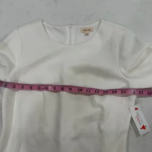 Just Me Elegant White Bell Sleeve Dress thumbnail 8