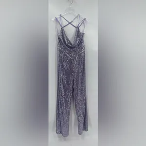 Anthropologie Ranna Gill lavender Sequin Jumpsuit‎ size medium NWT thumbnail 3
