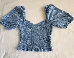 Abercrombie Floral Smocked Top Size S thumbnail 6
