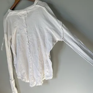 We The Free Oversized Relaxed Knit Ribbed Boho Blouse Top White Women's Size XS thumbnail 4