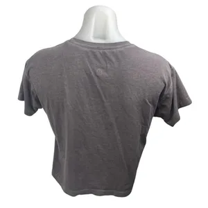 Lululemon Women's Black Washed Short Sleeve Crew Cropped T Shirt Tee Top Size 4 thumbnail 2