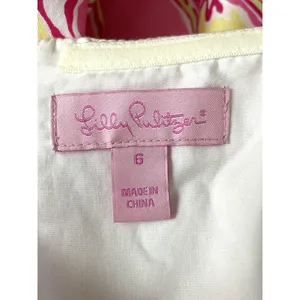 Lilly Pulitzer Day Lilly Hotty Pink Day Dress Pockets Strapless Size 6 A Line thumbnail 7