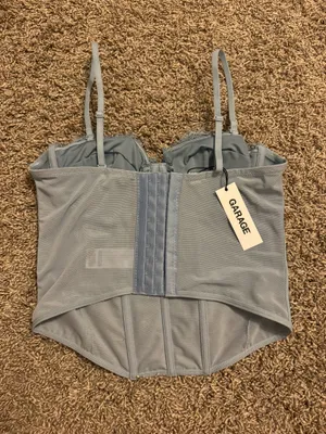 Garage Blue Corset Top thumbnail 2