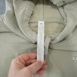 Alo Women's XL Accolade Hoodie Sage Green French Terry Sweatshirt Cozy Casual thumbnail 5