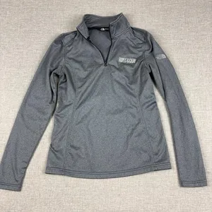 The North Face Shirt Womens Small Gray 1/4 Zip Ropes & Gray Pullover Top thumbnail 1