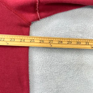 Aerie New Heights Cropped‎ Turtleneck Sweatshirt Burgundy Exposed Seam Raw Hem M thumbnail 10