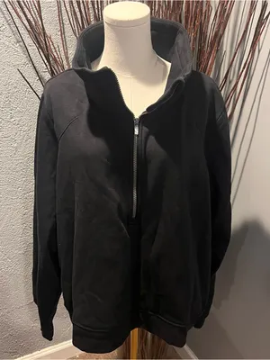 🌺Nwt All In Motion Black Half Zip Sweatshirt Size 4x🌺 thumbnail 2