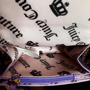 Juicy Couture Purple Mini Crossbody Bag Logo Patch Chain Strap NWT thumbnail 6