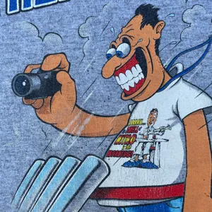 Vintage 90s NHRA Nothing Like The Smell Of Nitro Grey Graphic T-shirt thumbnail 5