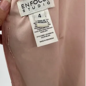 Enfocus Studio Lace Midi Dress Sz 4 Blush Romantic Wedding High Neck Coquette thumbnail 11