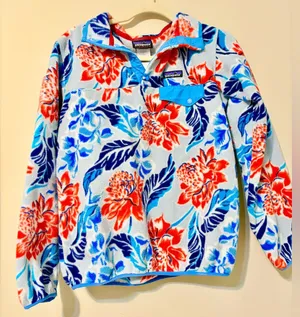 Patagonia Floral Fleece Pullover Manoa Dusk Blue thumbnail 1