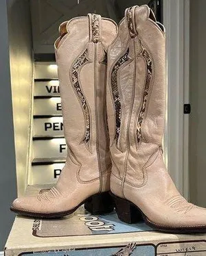 Vintage The Sanders Leather Cowboy Boots 3264 WIC19 Women 5.5 B W/ Box thumbnail 1