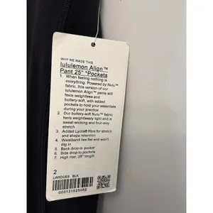 Lululemon Align High-Rise Pant with Pockets 25" Black size 2 authentic NWT thumbnail 3