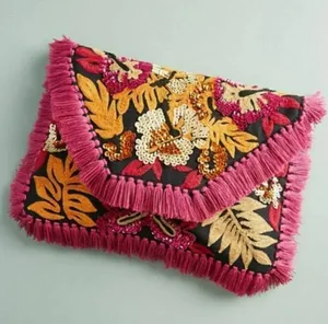 Anthropologie Ibban Bright Tropics Embellished Bag thumbnail 2