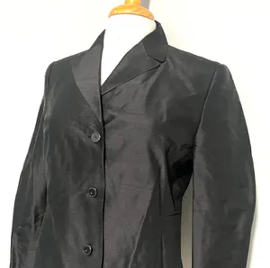 Talbots NEW NWT Black Pure Silk Vintage Blazer Jacket thumbnail 4