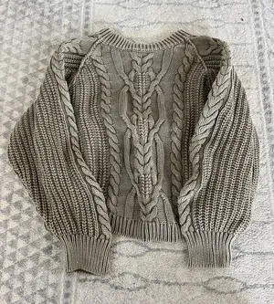 Free People Chunky Knit Sweater green thumbnail 1
