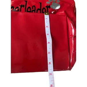 Cheerleader Red patent shiny tote bag thumbnail 10