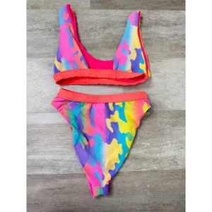 Dippin Daisys Ultra Swim Electric Camo Bikini Swimsuit Size Small thumbnail 6