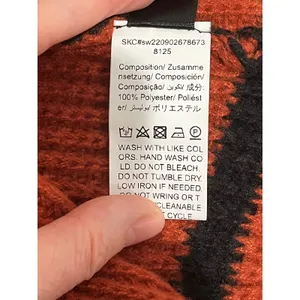Chunky‎ cozy oversized SHEIN Orange Black Striped Knit Cardigan Sweater Women M thumbnail 5