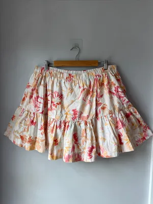 Abercrombie & Fitch Floral Ruffle Mini Skirt Soft Girl XL thumbnail 2