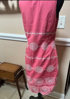 BODEN Cotton Pink White Embroidery Andrea Dress thumbnail 4