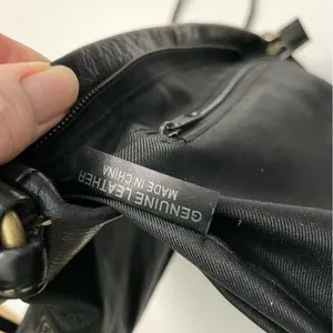 Vintage Fossil Purse Crossbody Pebbled Leather Lightweight Embossed Logo Black thumbnail 13