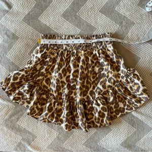 Aerie Leopard Print Linen Mini Skirt XS thumbnail 5
