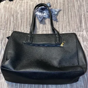 London fog black bag shoulder bag with ribbon multi pocket medium size​​​ thumbnail 5