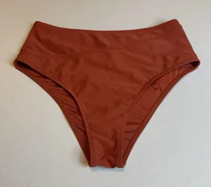 Cupshe Rust Solid Twist Top Spliced High Waist Bikini Set 2 Piece Swimwear Large thumbnail 14