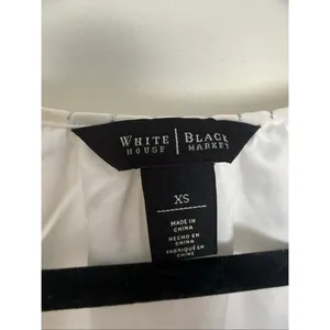 White House Black Market Women’s 8 White Vneck Mini Dress thumbnail 2