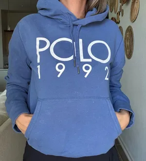 Polo Ralph Lauren Logo-Print Fleece-Back Cotton-Blend Jersey Hoodie Unisex thumbnail 1