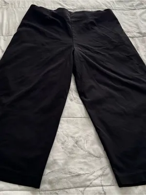Counterparts Black Pull-On Wide Leg Pants with pockets, size XL wide waistband thumbnail 8