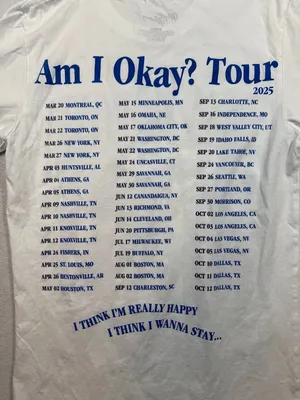 Megan Moroney Am I Ok? Tour 2025 Graphic T-Shirt Concert Tee Shirt Adult Small S thumbnail 4