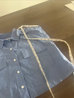 Abercrombie & Fitch Light Blue Pinstripe Button-Down Shirt thumbnail 2