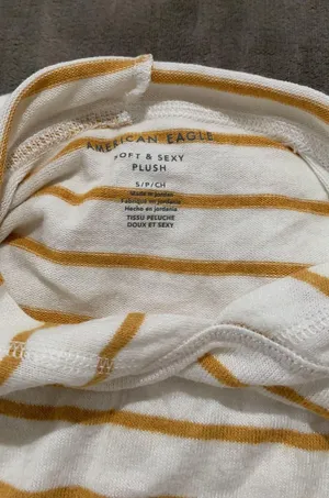 soft plush hooded sweater striped size S thumbnail 2
