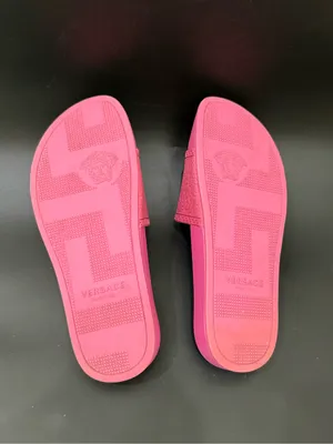 VERSACE Hot Pink Medusa Palazzo Pool Slides MISSING MEDUSA thumbnail 7