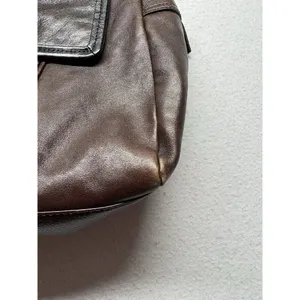 Kate Spade Rare Brown/Black Leather Turn Lock Shoulder Bag Purse With Dust Bag thumbnail 4
