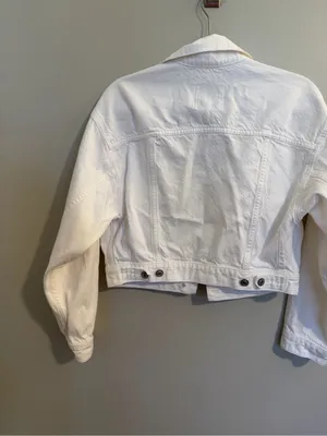 Abercrombie & Fitch White Denim Jacket thumbnail 10