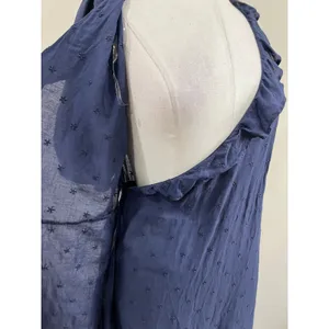 Old Navy Wrap Midi‎ Dress Blue Casual Tie Waist Short Sleeve Size M Women thumbnail 5