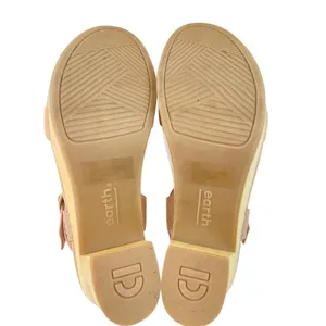 Earth Chunky Platform Sandals Womens 9M Dusty Pink Wood Heel Hippie Festival thumbnail 8