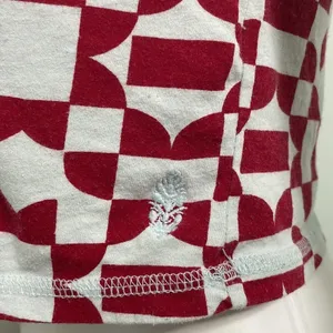 Free People FP Movement geometric red short sleeve cropped tee size XS thumbnail 9
