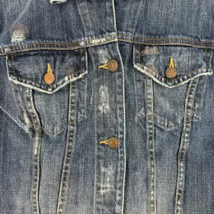 Denim & Supply Ralph Lauren Distressed Blue Denim Trucker Jacket Size Medium M thumbnail 4