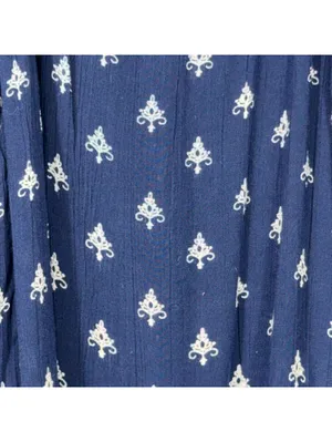 Angie Women's Boho Navy Blue Printed Medium Dress thumbnail 7