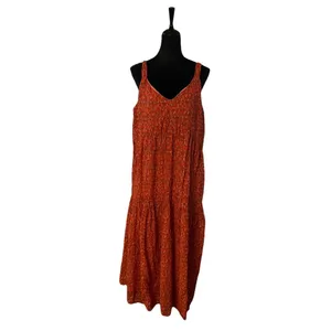 Joie‎ Women’s Maxi Dress XL Tiered Tea Rose thumbnail 7