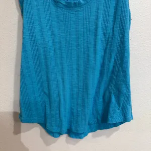 Pilcro Turquoise Blue Ribbed Scoop Neck Tank Top Sz M thumbnail 4