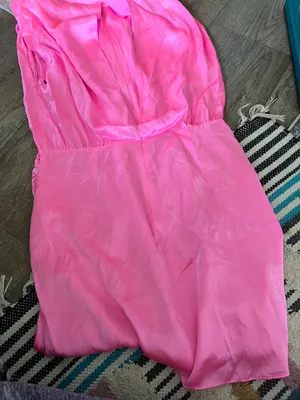Amanda Uprichard Marlowe Mini Dress in Shocking Hot Pink Satin Silk L‎ thumbnail 14