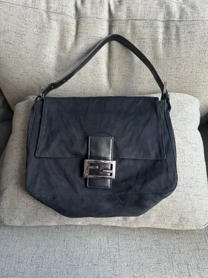 Fendi Vintage mamma baguette neoprene black shoulder bag thumbnail 19