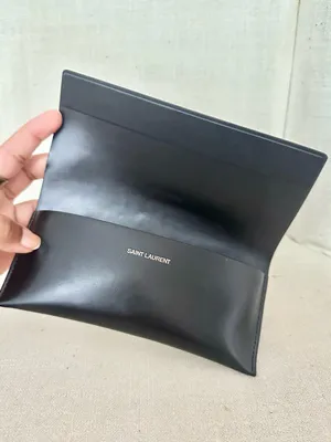 Saint Laurent Replacement Leather Sunglasses Case Black thumbnail 2